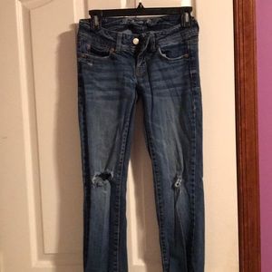 Dark American Eagle Slim Boot Jeans